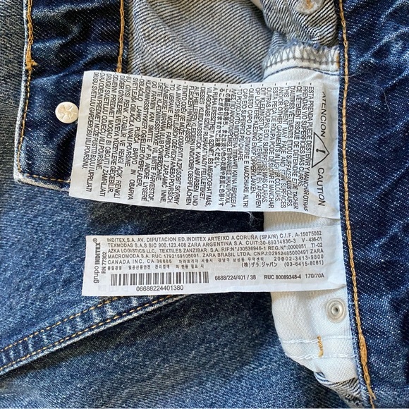 Zara Blue Wide Leg Women's Jeans - Picture 10 of 11